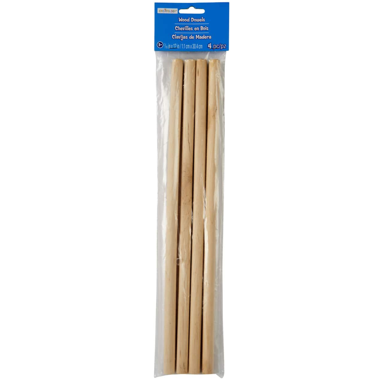 12 Packs: 4 ct. (48 total) 7/16" x 12" Wooden Dowels by Creatology™